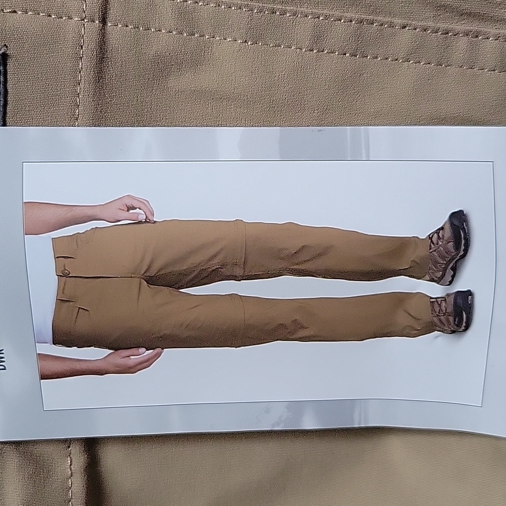 NWT Eddie Bauer Men's Convertible Tech Pants Tan Khaki 38x34